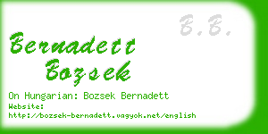 bernadett bozsek business card